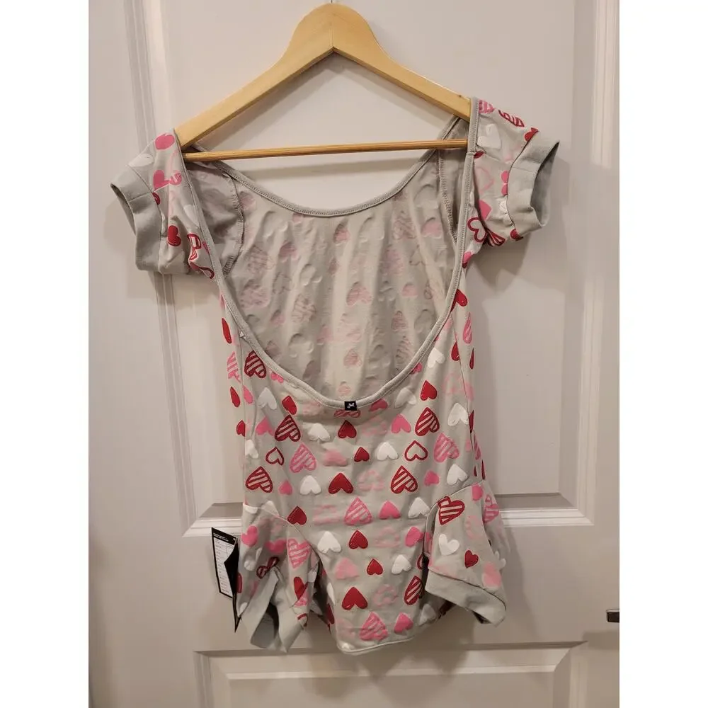 Hotel Doggy Dog Shirt Grey Hearts All Over Print